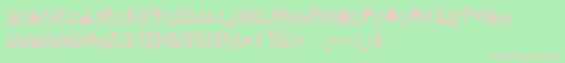 Matcha Font – Pink Fonts on Green Background