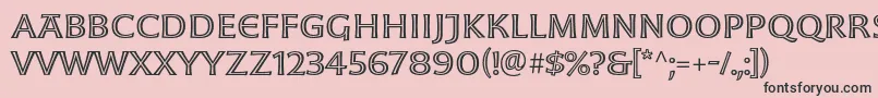 MoonglowExt Font – Black Fonts on Pink Background
