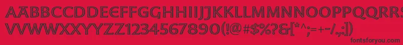 MoonglowExt Font – Black Fonts on Red Background
