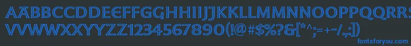 MoonglowExt Font – Blue Fonts on Black Background