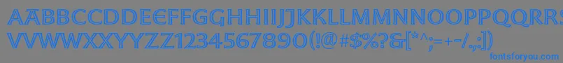 MoonglowExt Font – Blue Fonts on Gray Background