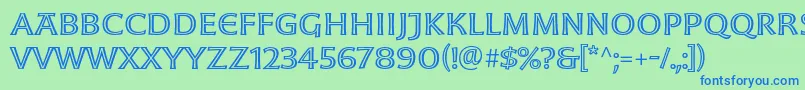 MoonglowExt Font – Blue Fonts on Green Background