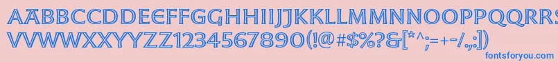 MoonglowExt Font – Blue Fonts on Pink Background