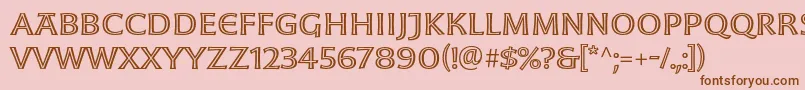 MoonglowExt Font – Brown Fonts on Pink Background