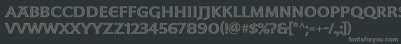 MoonglowExt-Schriftart – Graue Schriften auf schwarzem Hintergrund
