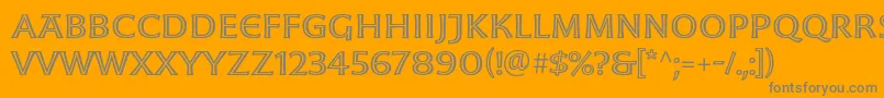 MoonglowExt Font – Gray Fonts on Orange Background