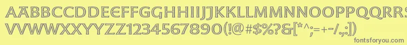MoonglowExt Font – Gray Fonts on Yellow Background