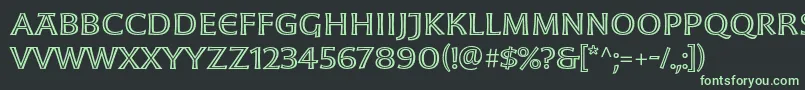 MoonglowExt Font – Green Fonts on Black Background