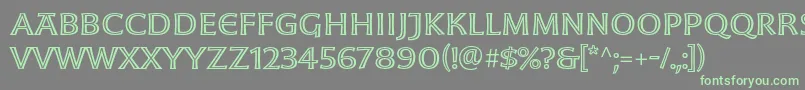 MoonglowExt Font – Green Fonts on Gray Background