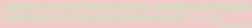 MoonglowExt Font – Green Fonts on Pink Background