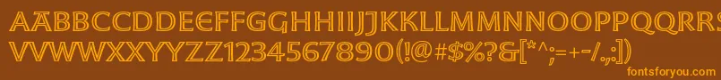 MoonglowExt Font – Orange Fonts on Brown Background