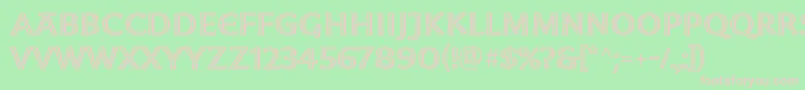 MoonglowExt-fontti – vaaleanpunaiset fontit vihreällä taustalla