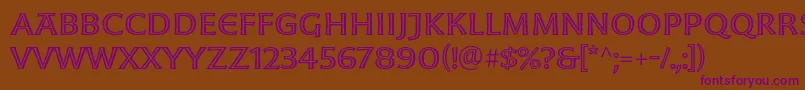 MoonglowExt Font – Purple Fonts on Brown Background