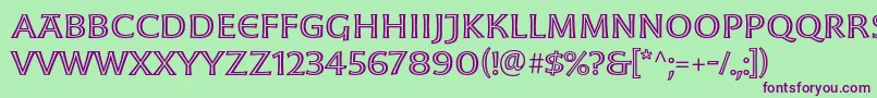 MoonglowExt Font – Purple Fonts on Green Background