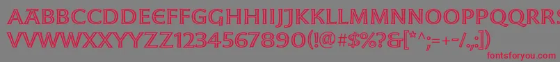 MoonglowExt Font – Red Fonts on Gray Background