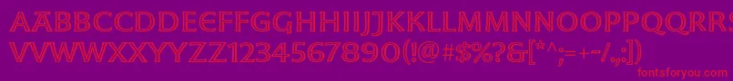 MoonglowExt Font – Red Fonts on Purple Background