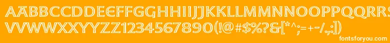 MoonglowExt Font – White Fonts on Orange Background