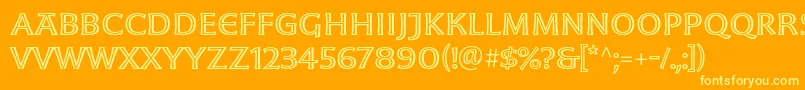MoonglowExt Font – Yellow Fonts on Orange Background