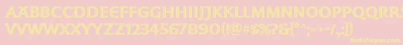 MoonglowExt Font – Yellow Fonts on Pink Background