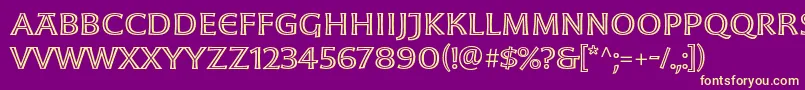 MoonglowExt Font – Yellow Fonts on Purple Background