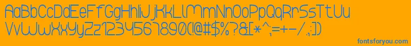 Abricos7 Font – Blue Fonts on Orange Background