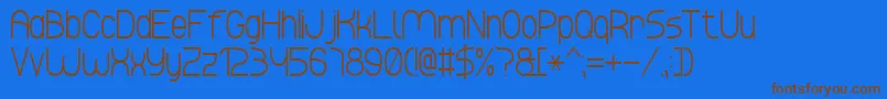 Abricos7 Font – Brown Fonts on Blue Background