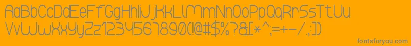 Abricos7 Font – Gray Fonts on Orange Background