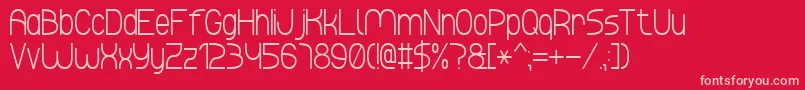 Abricos7 Font – Pink Fonts on Red Background