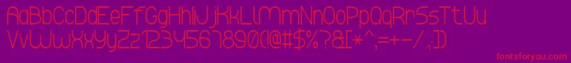 Abricos7-fontti – punaiset fontit violetilla taustalla