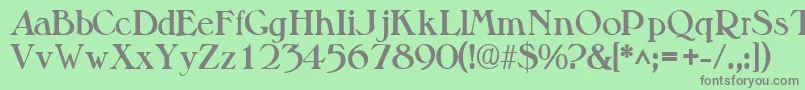 フォントValitsskBold – 緑の背景に灰色の文字