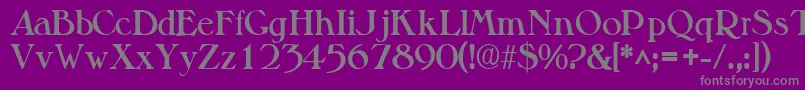 ValitsskBold Font – Gray Fonts on Purple Background