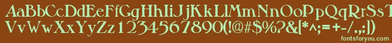 ValitsskBold Font – Green Fonts on Brown Background