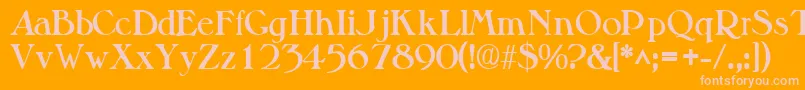 ValitsskBold Font – Pink Fonts on Orange Background