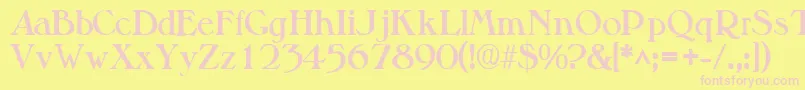 ValitsskBold Font – Pink Fonts on Yellow Background