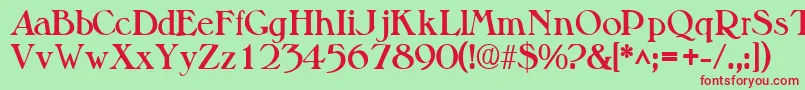 ValitsskBold Font – Red Fonts on Green Background