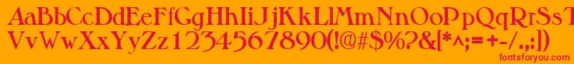 ValitsskBold Font – Red Fonts on Orange Background