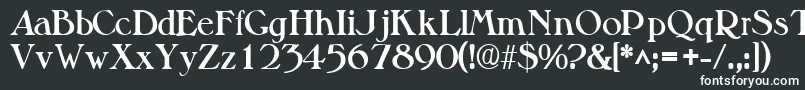 フォントValitsskBold – 黒い背景に白い文字