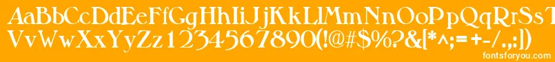 ValitsskBold Font – White Fonts on Orange Background