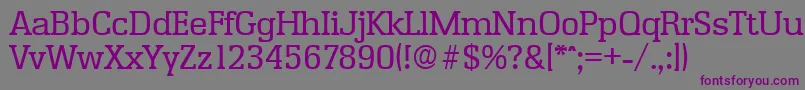 Шрифт EnschedeRegular – фиолетовые шрифты на сером фоне