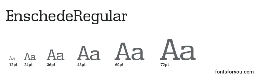 Размеры шрифта EnschedeRegular
