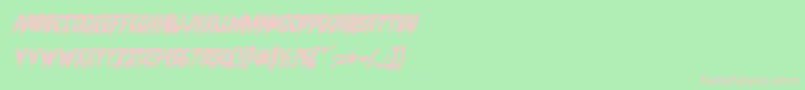 Bloodlustrotal Font – Pink Fonts on Green Background