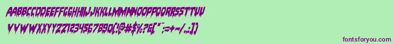 Bloodlustrotal Font – Purple Fonts on Green Background