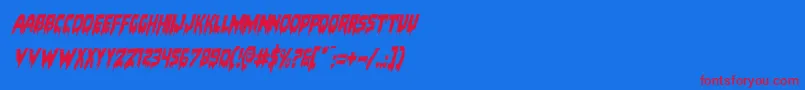 Bloodlustrotal Font – Red Fonts on Blue Background