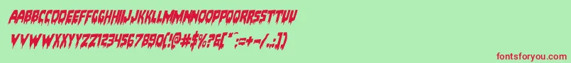 Bloodlustrotal Font – Red Fonts on Green Background