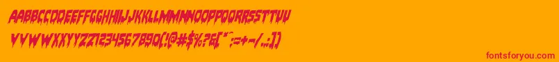 Bloodlustrotal Font – Red Fonts on Orange Background