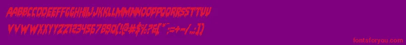 Bloodlustrotal Font – Red Fonts on Purple Background