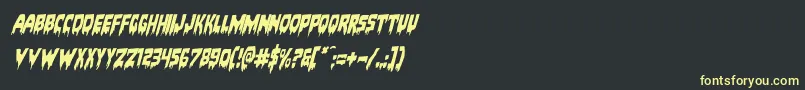 Bloodlustrotal Font – Yellow Fonts on Black Background