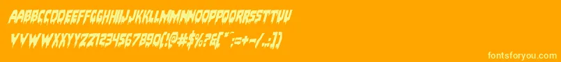 Bloodlustrotal Font – Yellow Fonts on Orange Background