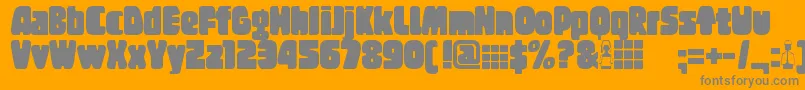 Tregger Font – Gray Fonts on Orange Background