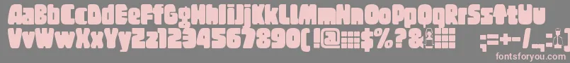 Tregger-Schriftart – Rosa Schriften auf grauem Hintergrund